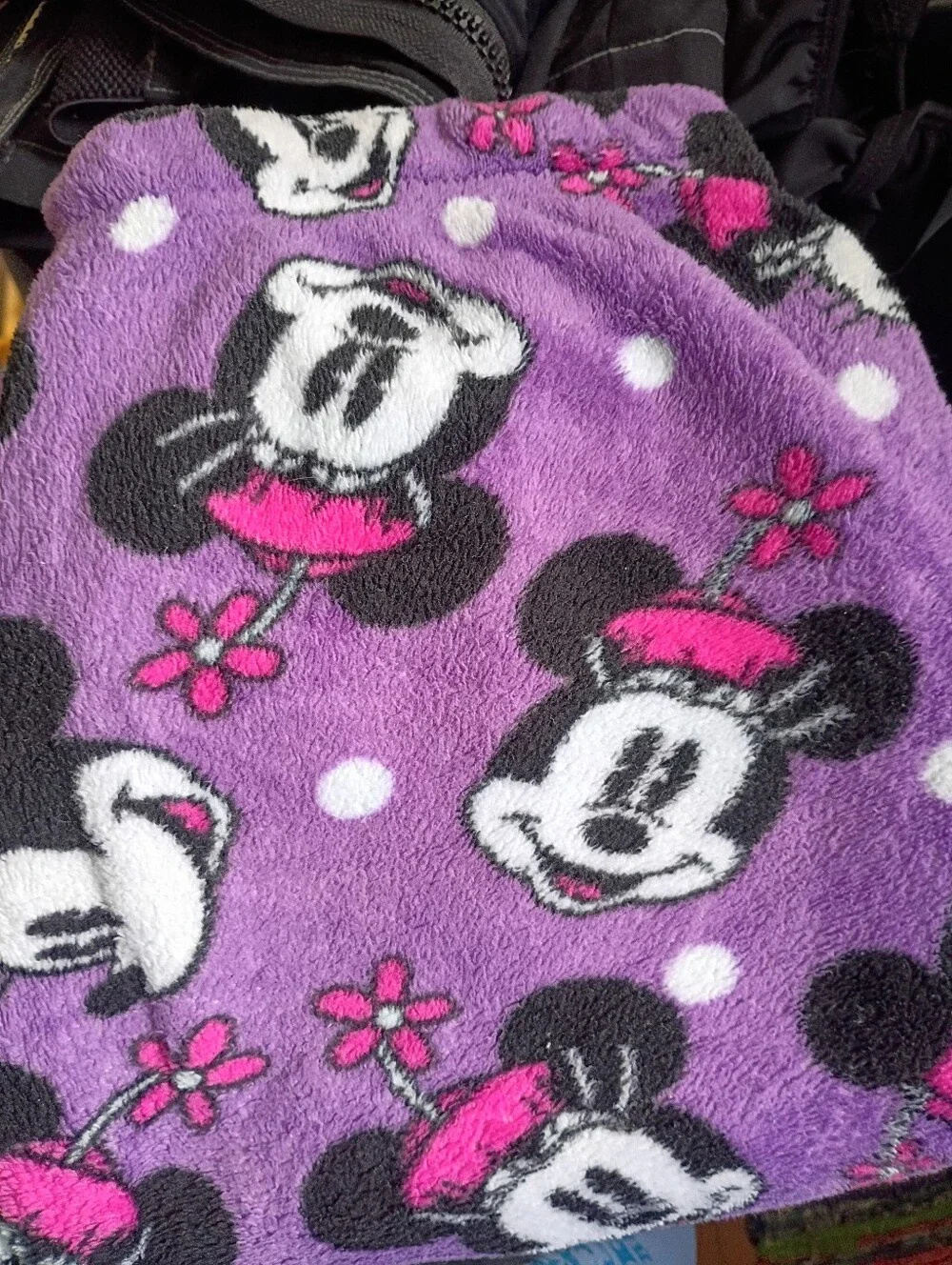 Disney Purple Minnie Mouse Pajama Bottoms with Pink Accents - Picture 3 of 4